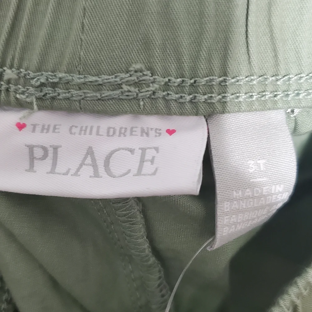 NWT The Children's Place Sage Green Jogger Pants for Kids Girls Size 3T